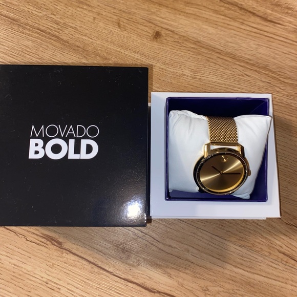 Movado Bold Men's Watch in Gold and Black
